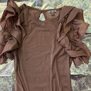 BLĀSHE rose gold Ruffled bodysuit Sz. M